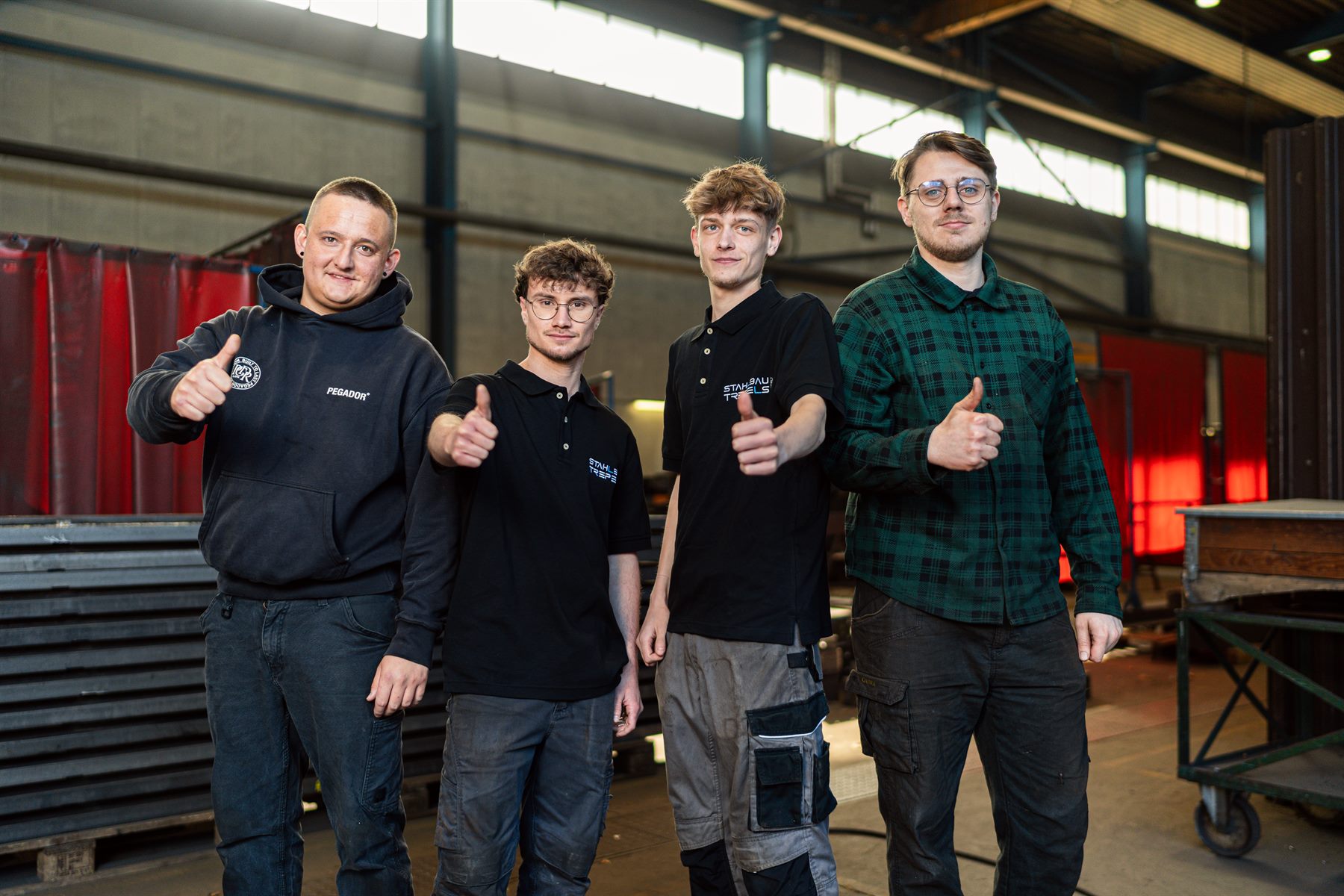Azubi-Team bei Stahlbau Trepels